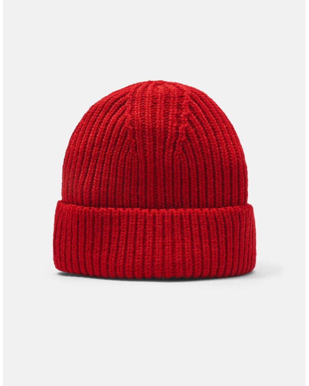 Pull&Bear Pink Chunky Knit Beanie for men