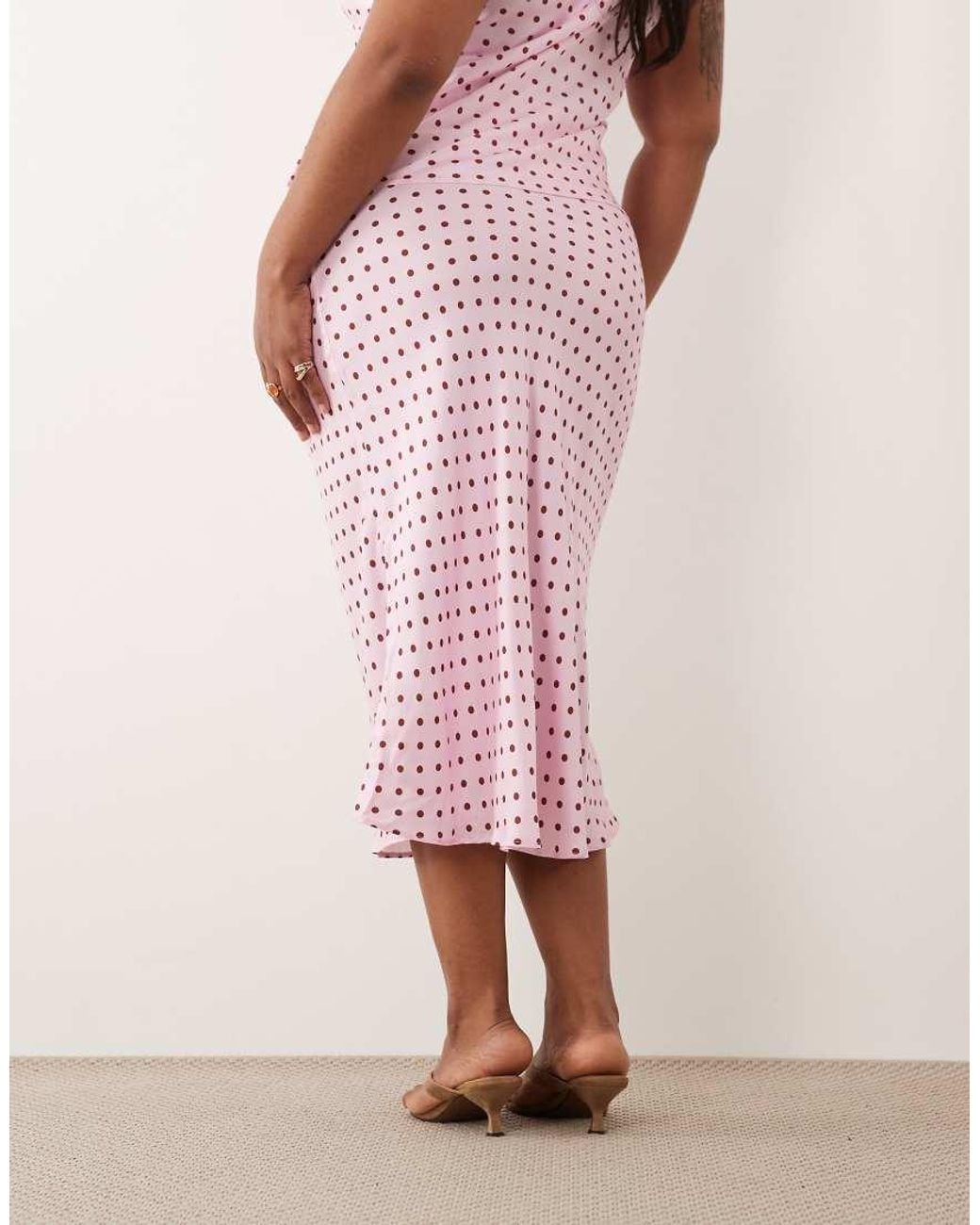 Nobody's Child Pink Elasticated Waist Mid Rise Midi Skirt Co-Ord