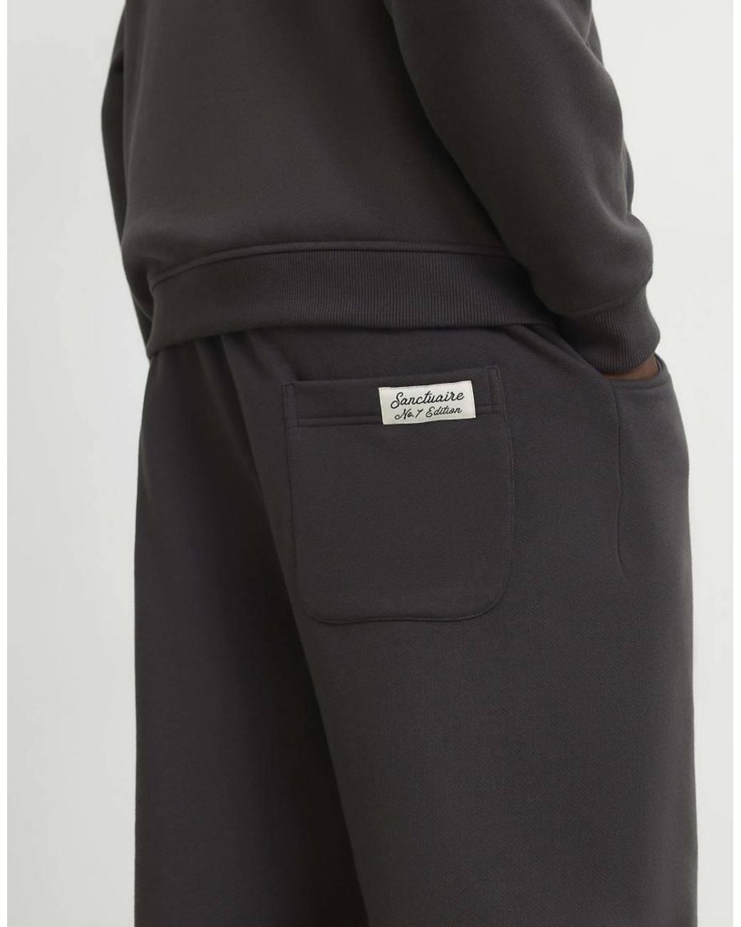River Island Gray Regular Fit Sanctuaire Patch Joggers for men