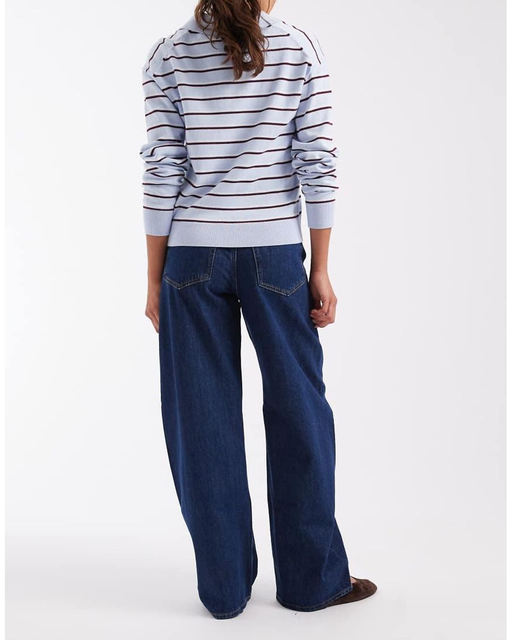 ARKET Blue Peony Baggy Barrel Leg Jeans