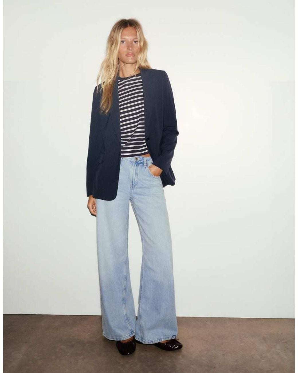 Pull&Bear Blue Basic Blazer