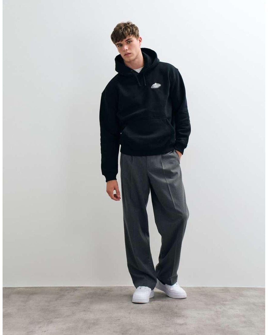 Columbia Black Street Tech Worldwide Heavyweight Hoodie for men