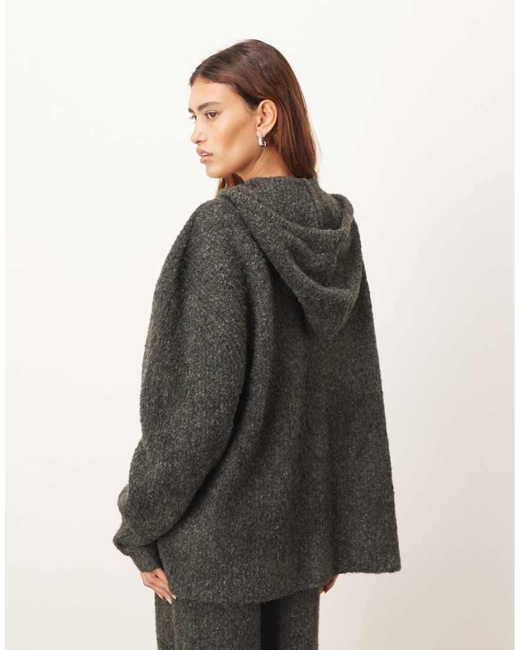 ARRANGE Gray Boucle Hoodie Co-ord