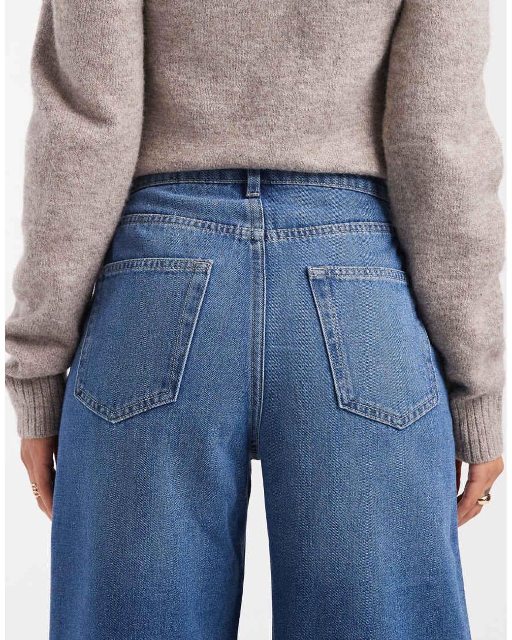 ONLY Blue Hope High Waisted Wide Leg Jeans