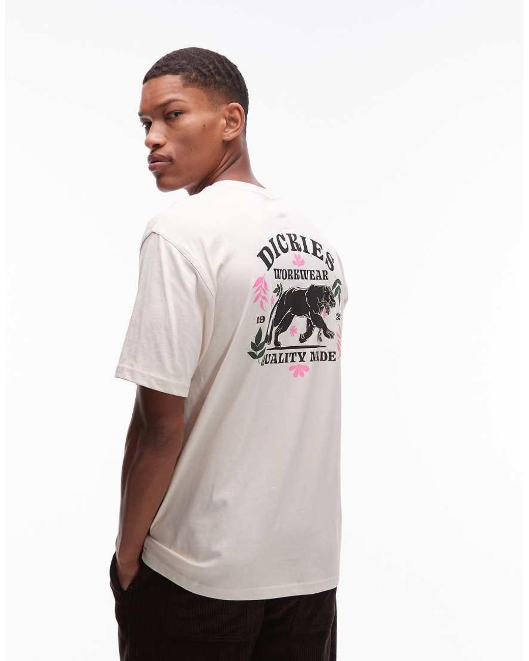 Dickies Pink Lucasville Graphic Animal Backprint T-shirt