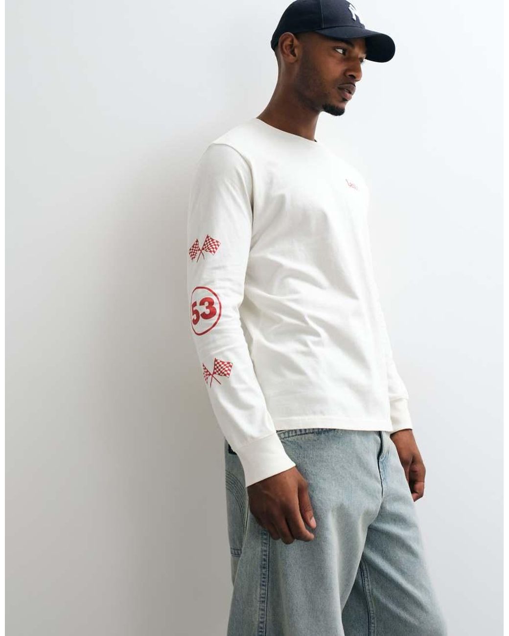Levi's White Relaxed Back Print T-shirt for men