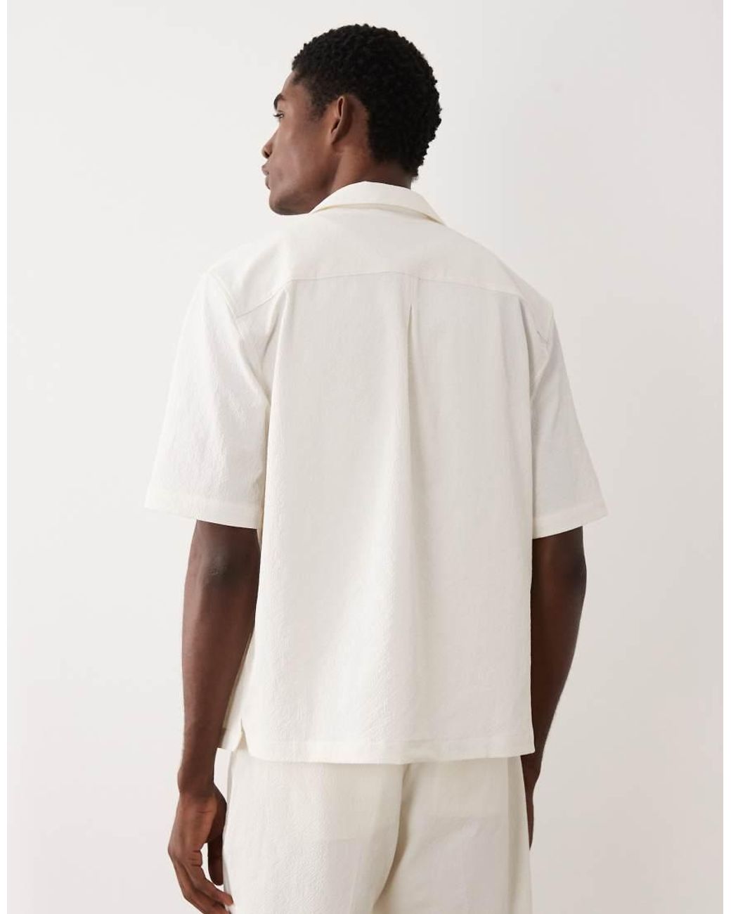 ASOS Natural Relaxed Dress Shirt for men