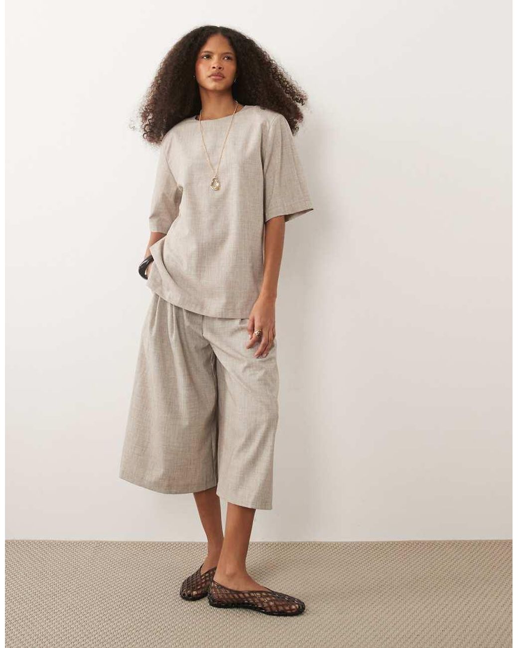 ASOS Natural Oversized Tee