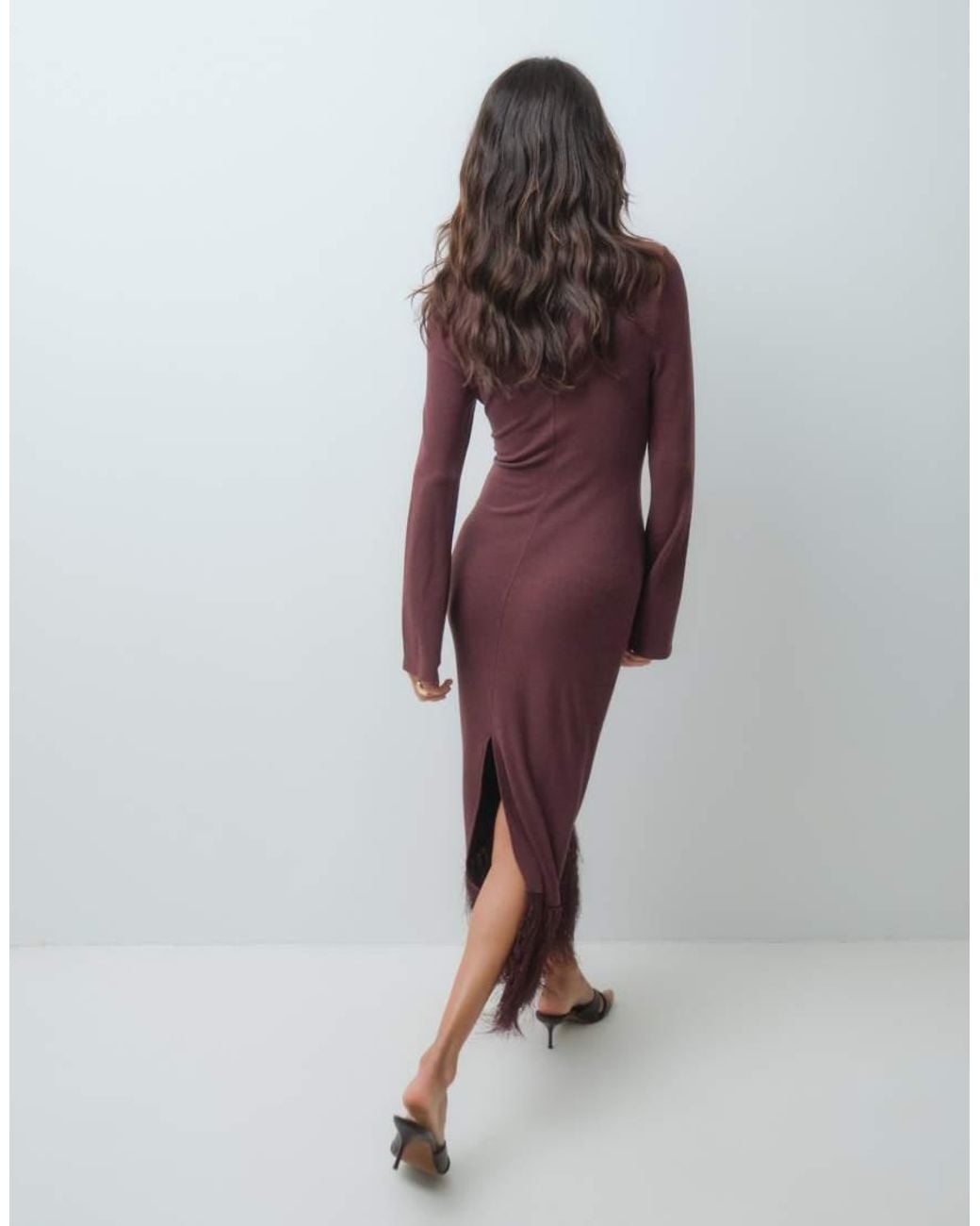 ASOS Purple Supersoft Fluffy Midi Dress