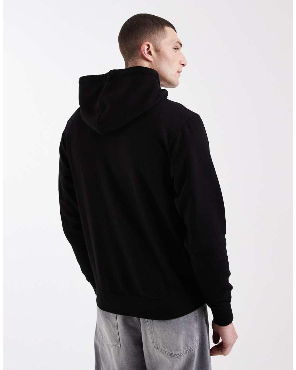 Jack & Jones Black Hoodie With Front Print for men