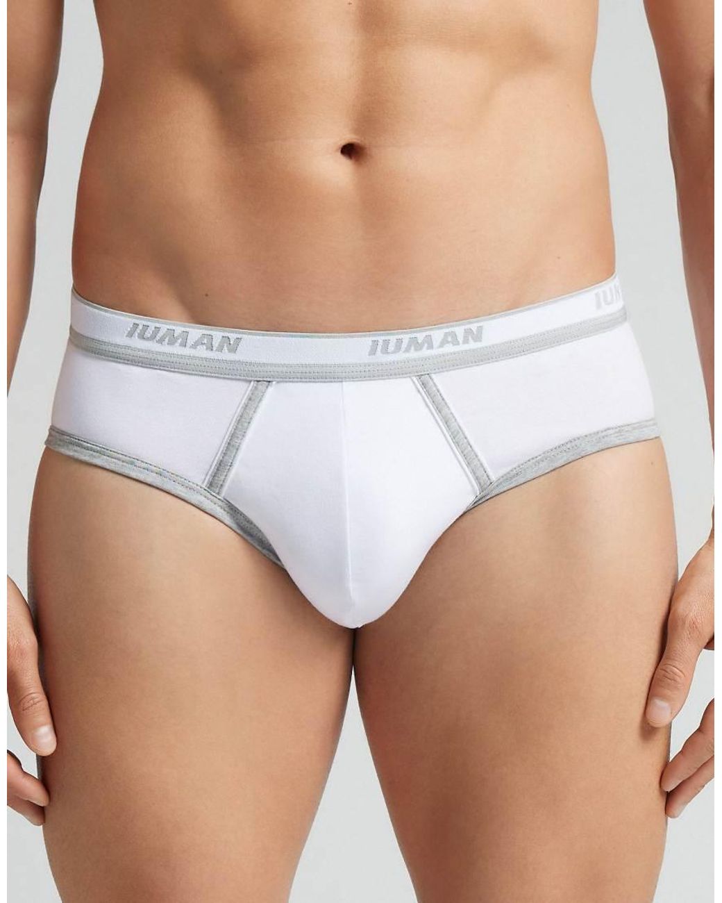 Intimissimi Blue Superior Cotton Briefs With Logo for men