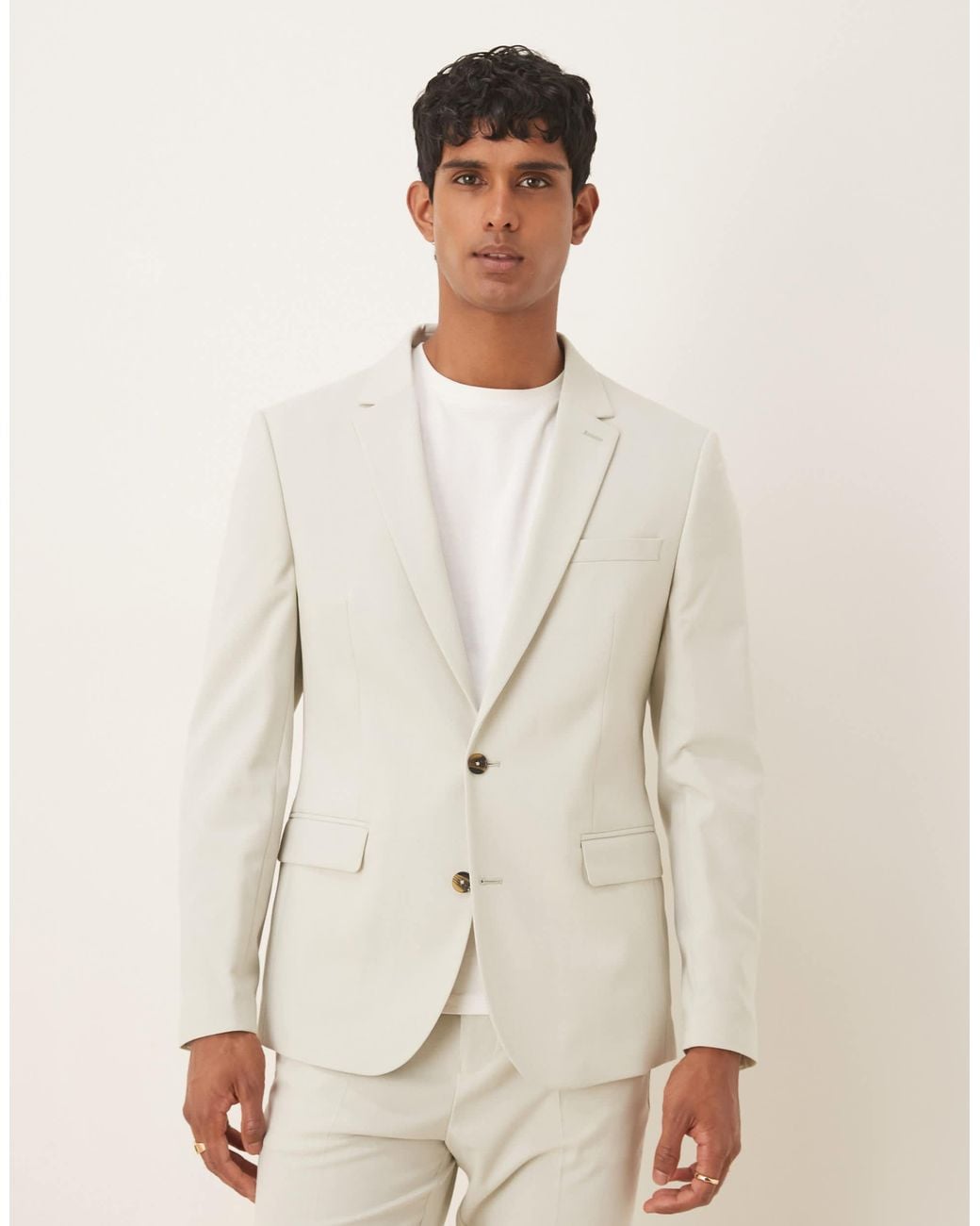 ASOS Natural Slim Suit Jacket for men