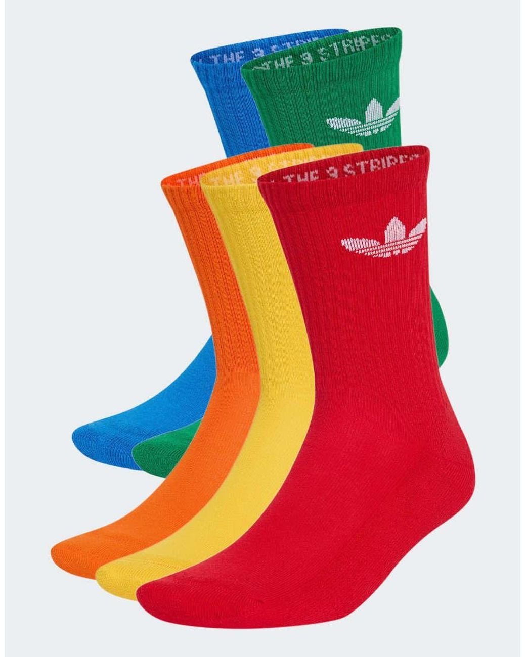 Adidas Originals Red Trefoil Crew Socks 10 Pairs