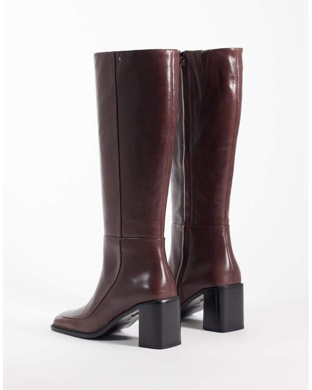 Bronx Brown New-corfu Square Toe Knee Boots
