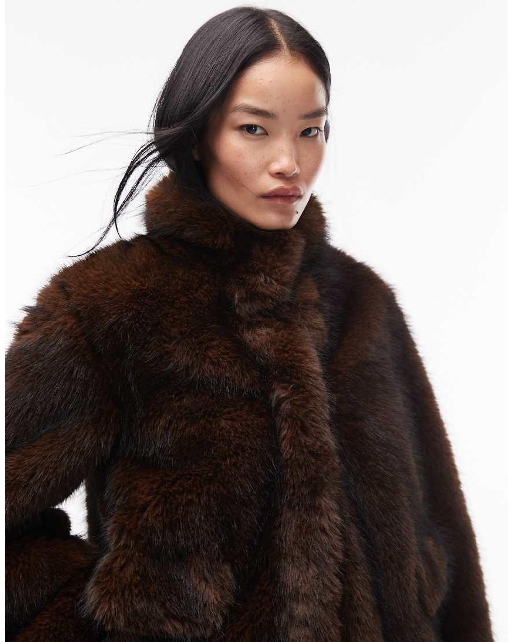 ARKET Black Faux Fur Jacket With Front Pockets