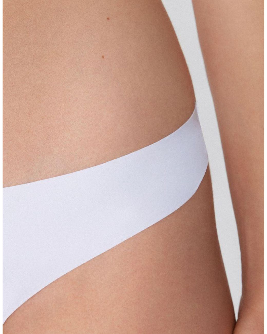 Tezenis White Laser Cut Brazilian Briefs