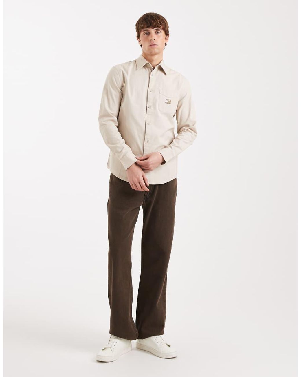 Tommy Hilfiger Natural Relaxed Washed Shirt for men