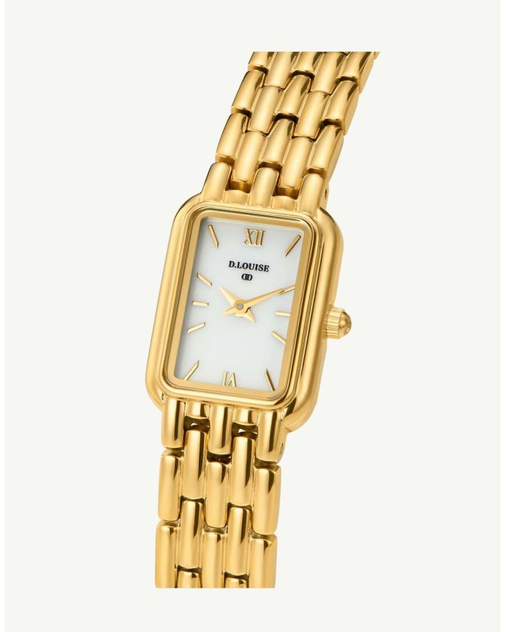 D.Louise Metallic Waterproof Tarnish-Free Classic Linked Watch