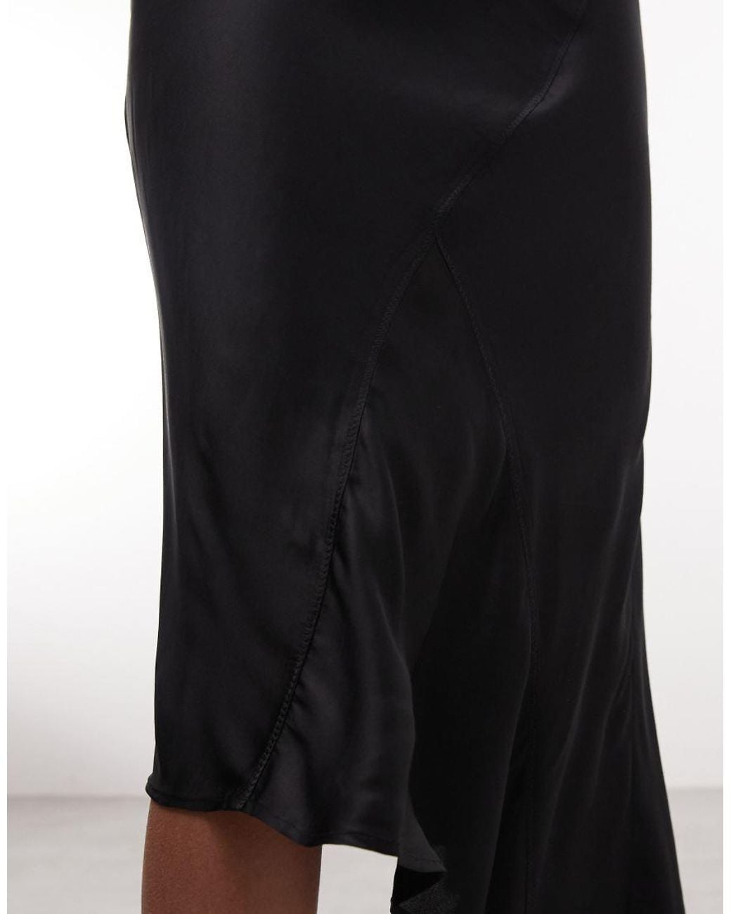 Weekday White Asymmetric Satin Skirt