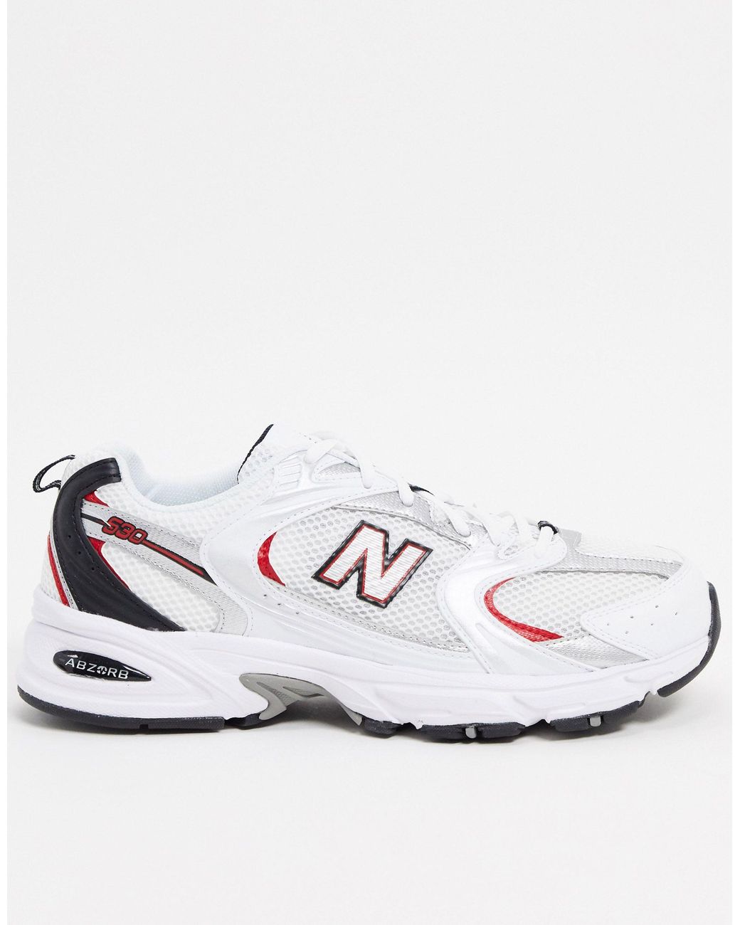530 baskets rouge et argent New Balance pour homme en