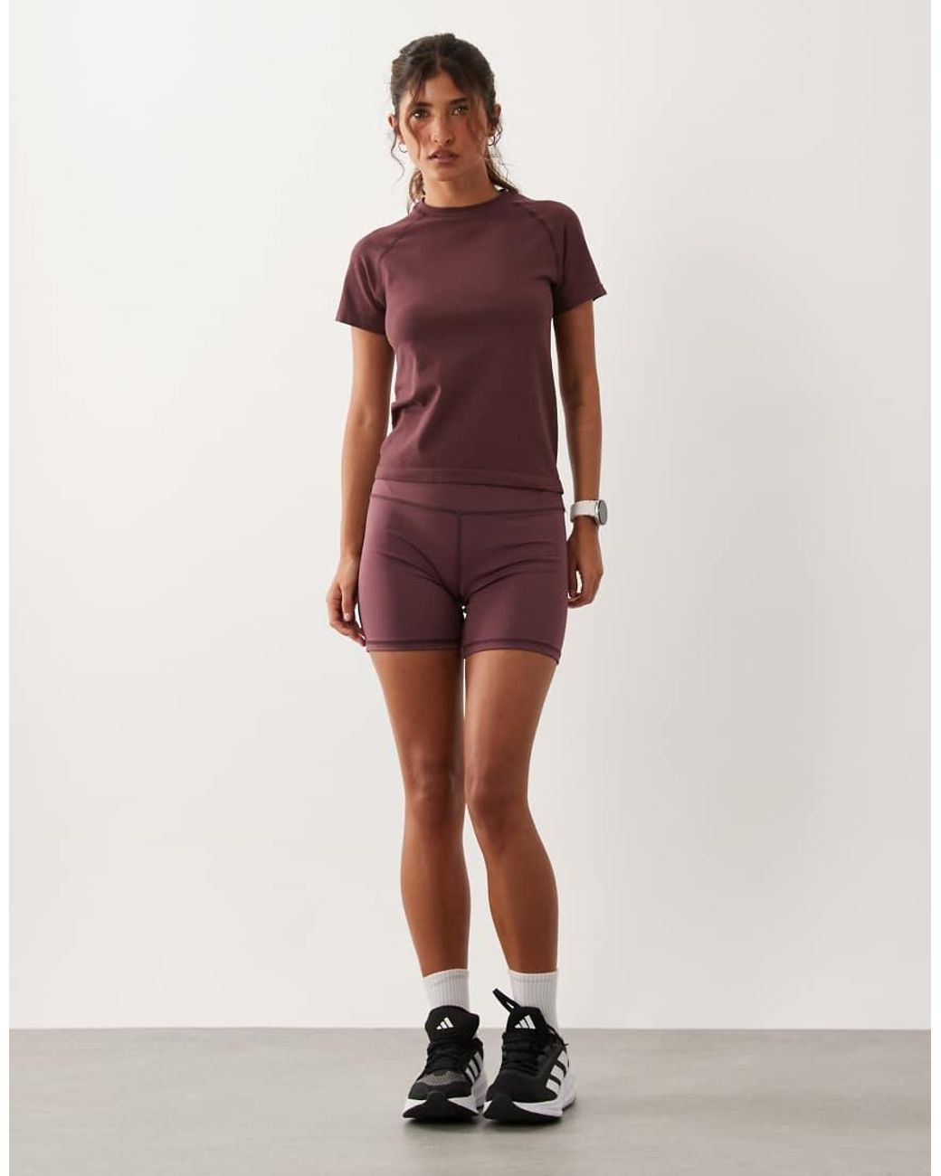 4505 Red Lightweight Seamless Mesh Running T-shirt