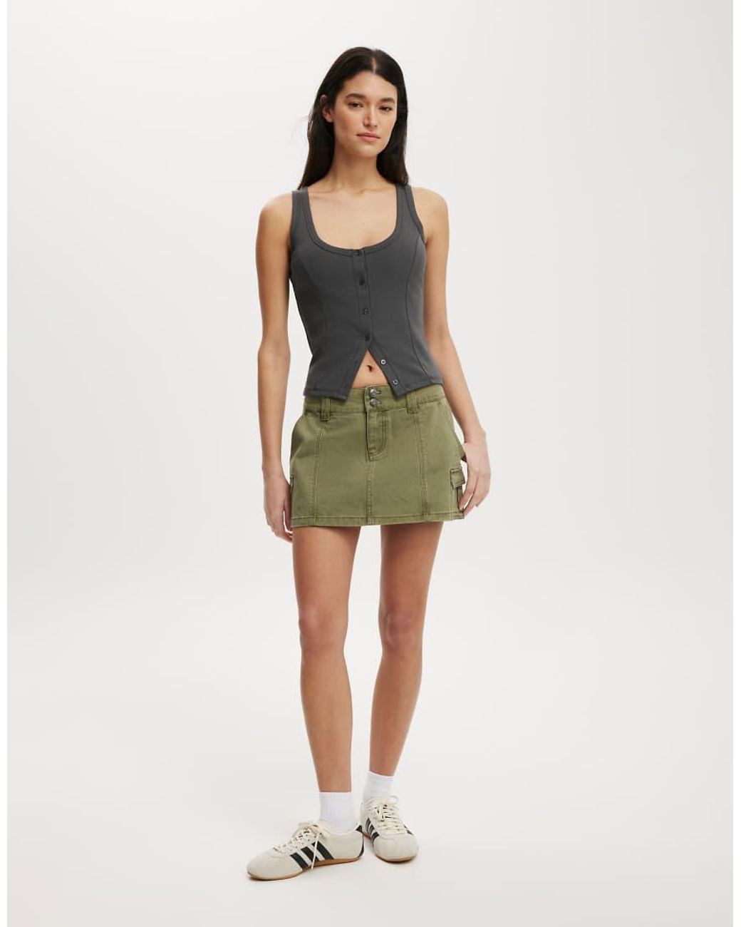 Cotton On Green Button Through Tank