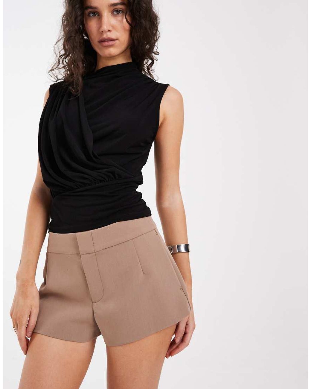 ASOS Black Tailored Low Rise Shorts
