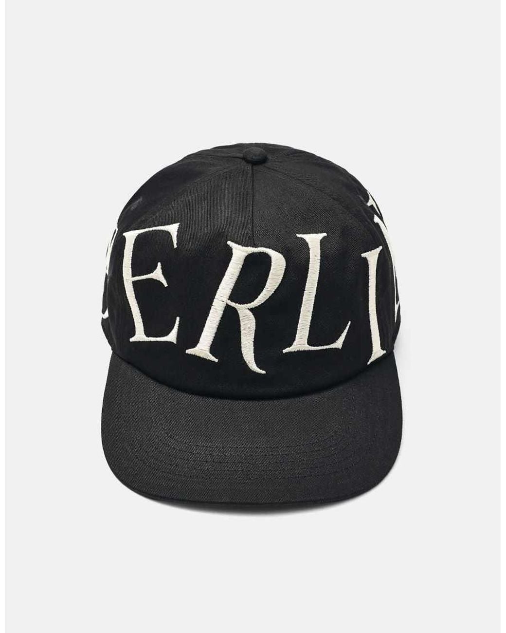Pull&Bear Black Berlin Embroidered Cap for men