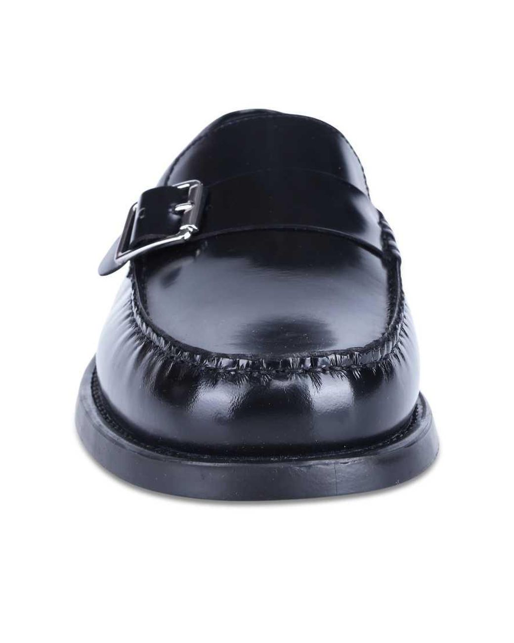 OFF THE HOOK Blue Eaton Leather Buckle Loafers for men