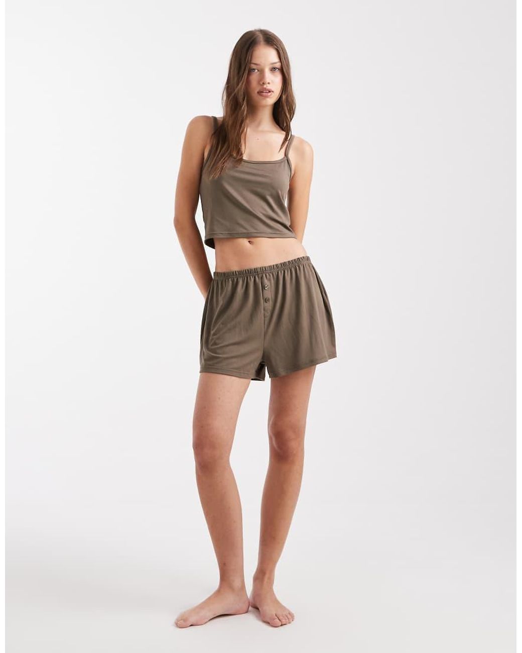 Loungeable Gray Mix & Match Super Soft Jersey Cami Top