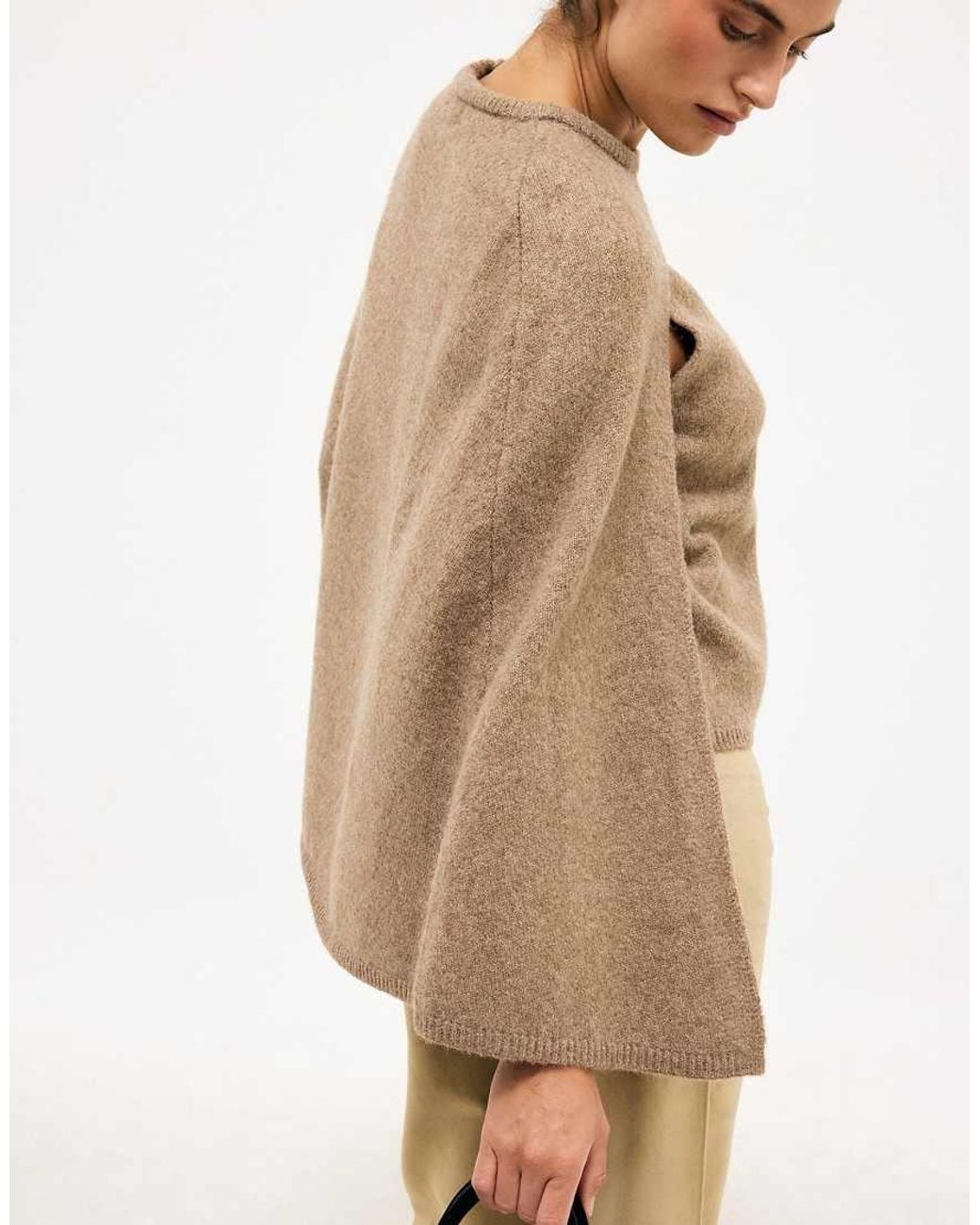 NA-KD Brown Knitted Cape Sweater