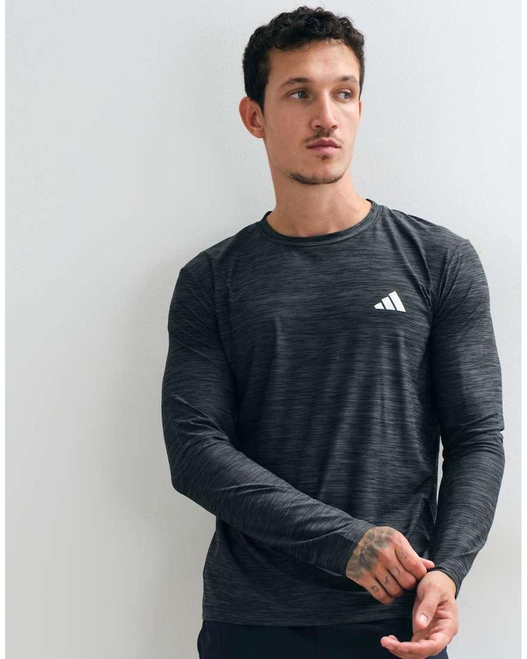 Adidas Originals Blue Adidas Training Essentials Long Sleeve Top for men