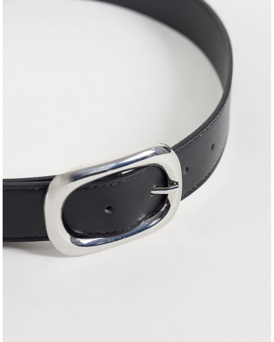 Mango Gray Rounded Buckle Belt