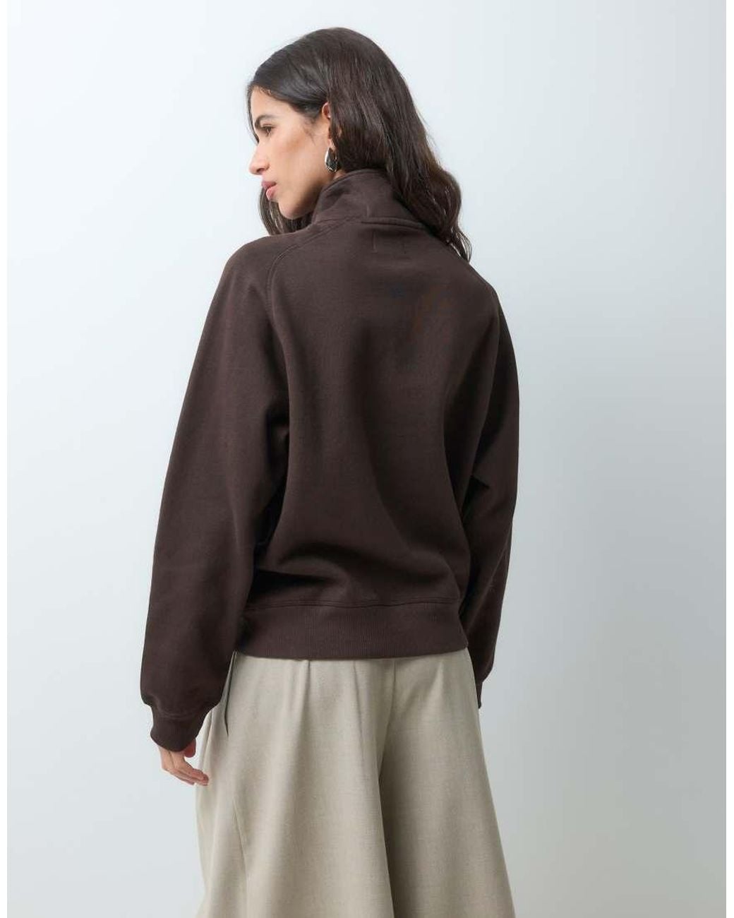Gant Brown Half Zip Sweatshirt