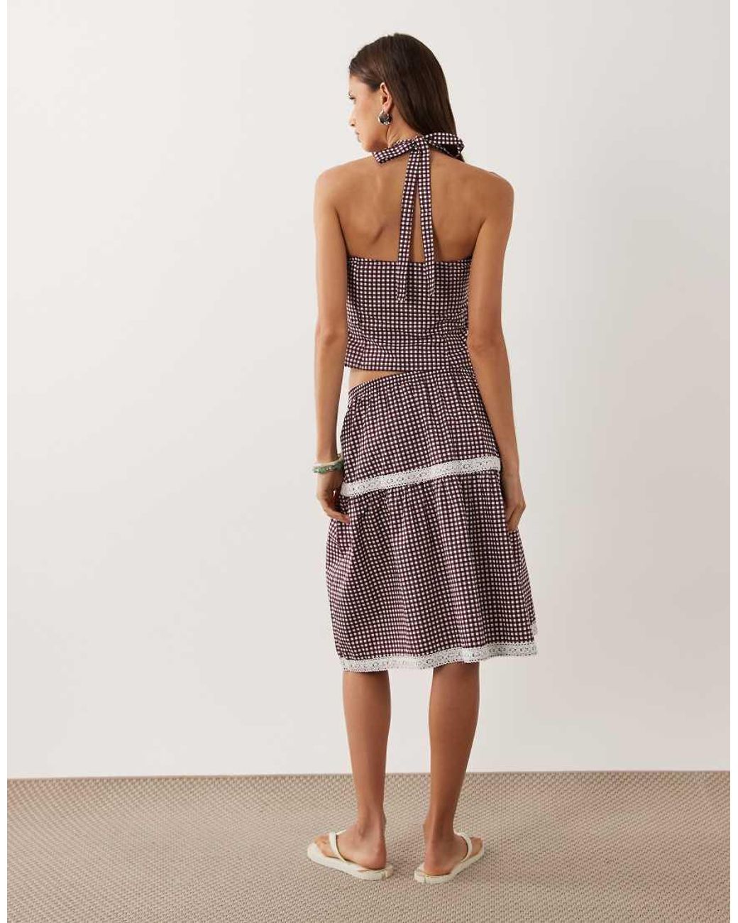 Motel Pink Co-ord Trixie Midi Skirt