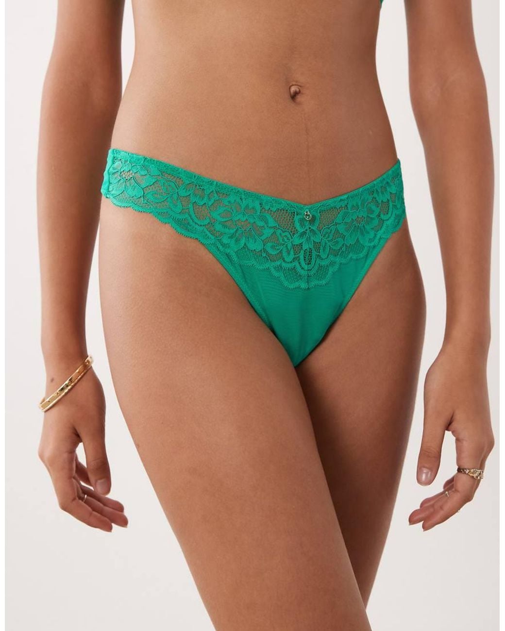 Ann Summers Green Sexy Lace Thong