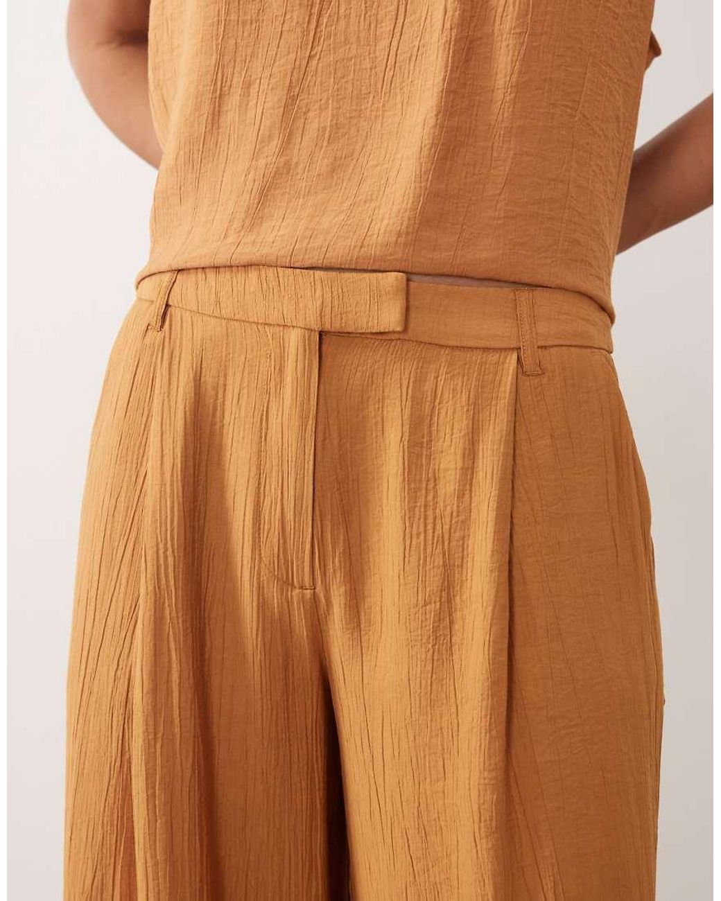 ASOS Natural Crinkle Mensy Trouser