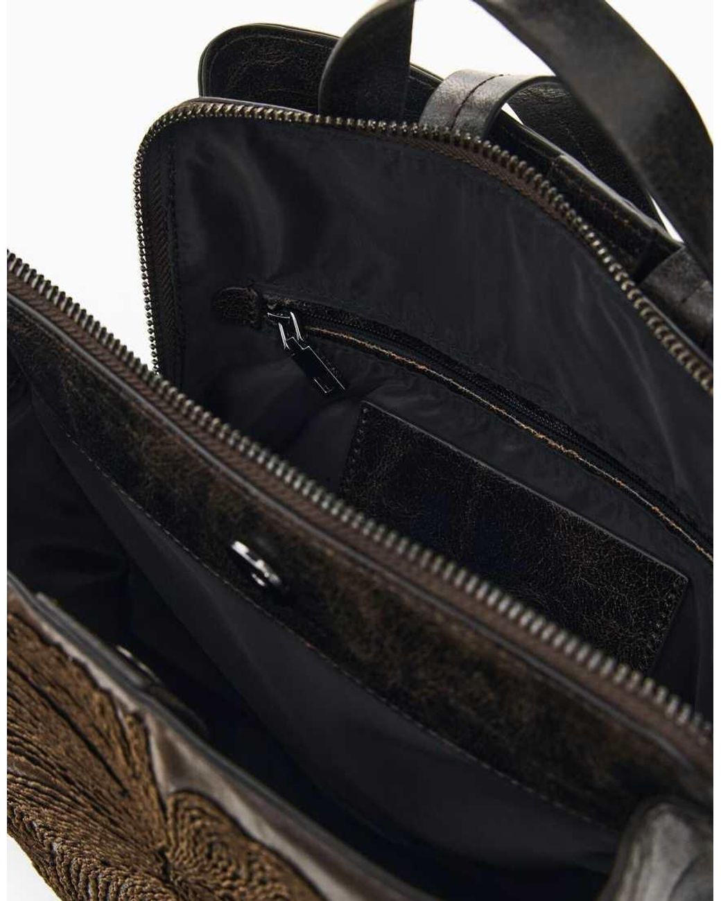 Desigual Black Small Embroidered Backpack