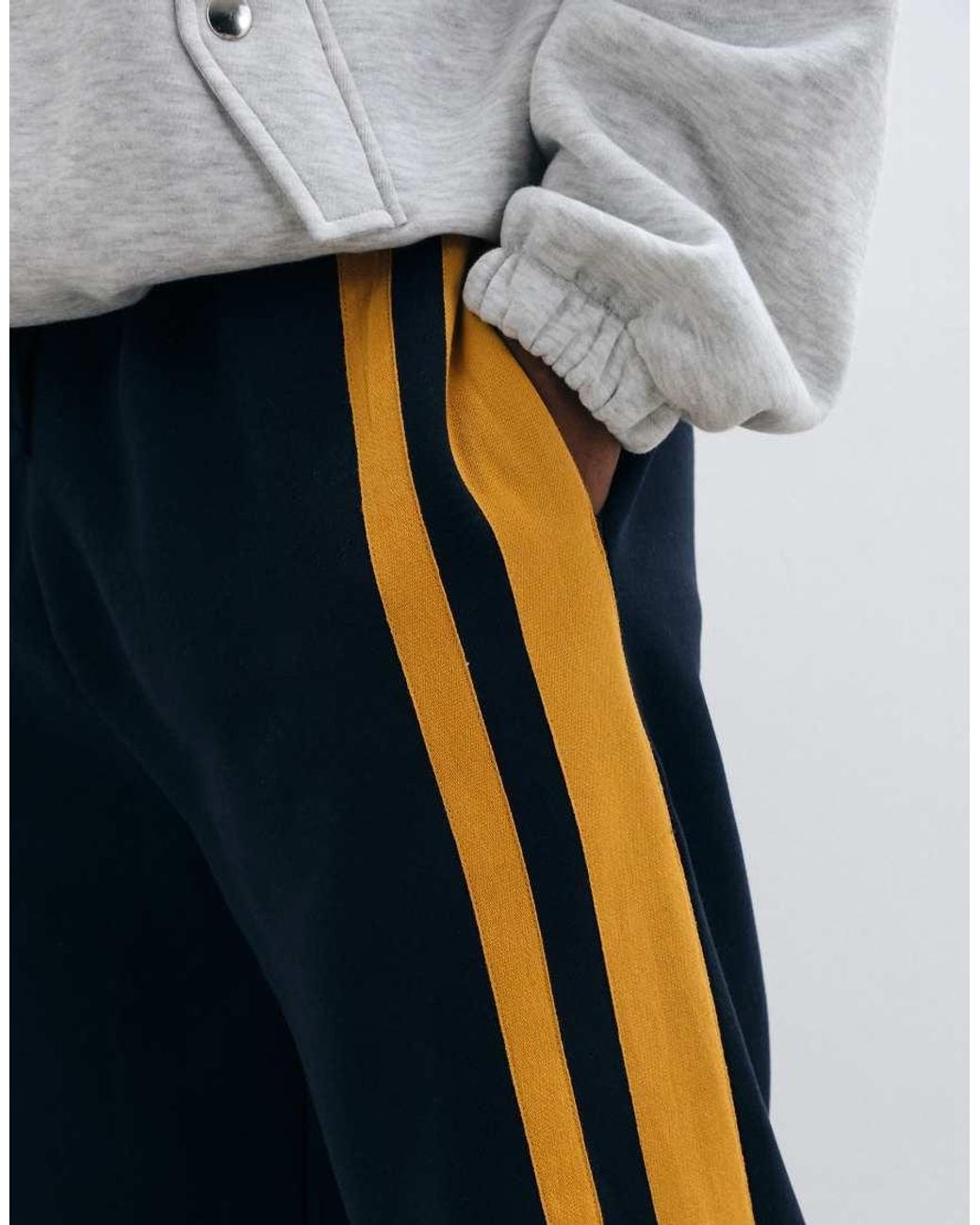 ASOS White Straight Leg Jogger With Woven Tape for men