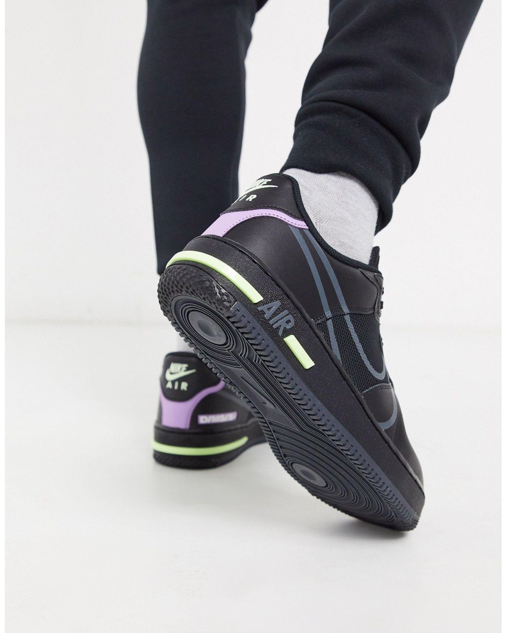 Air Force 1 React Zapatillas Nike de hombre de color Negro | Lyst
