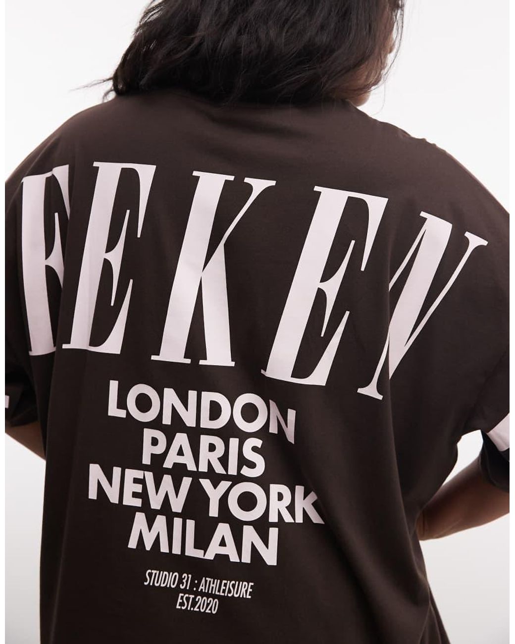 ASOS Black Weekend Collective Curve Icon T-Shirt With Stacked Back Logo