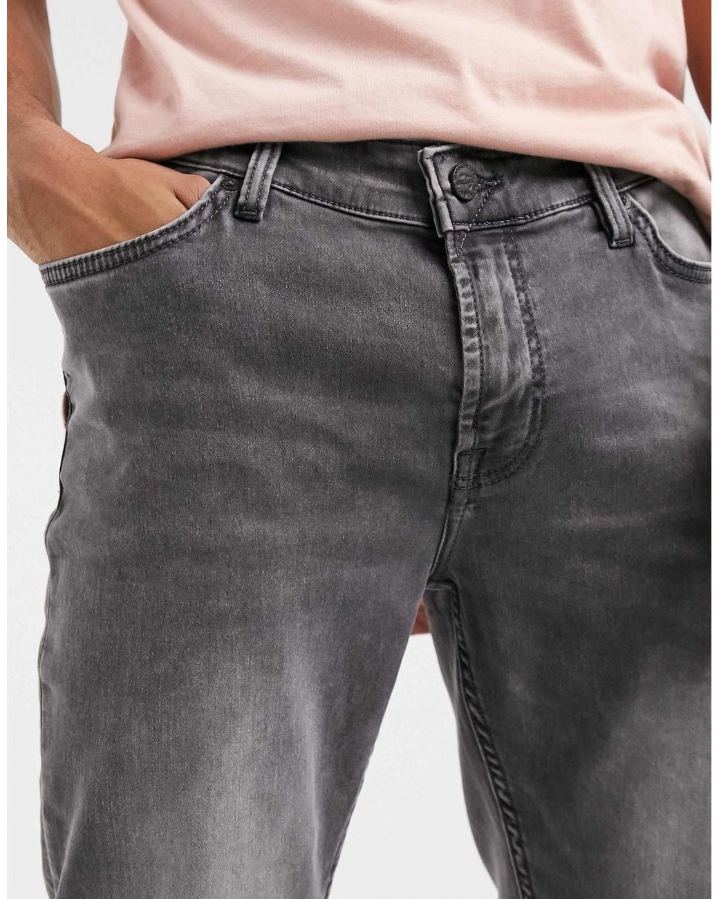Only & Sons Gray Stretch Jeans for men
