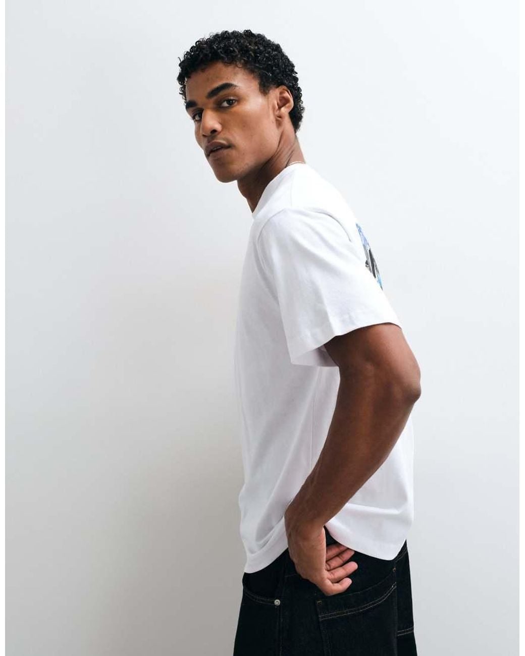 Huf White Boulevard Status Graphic T-Shirt for men