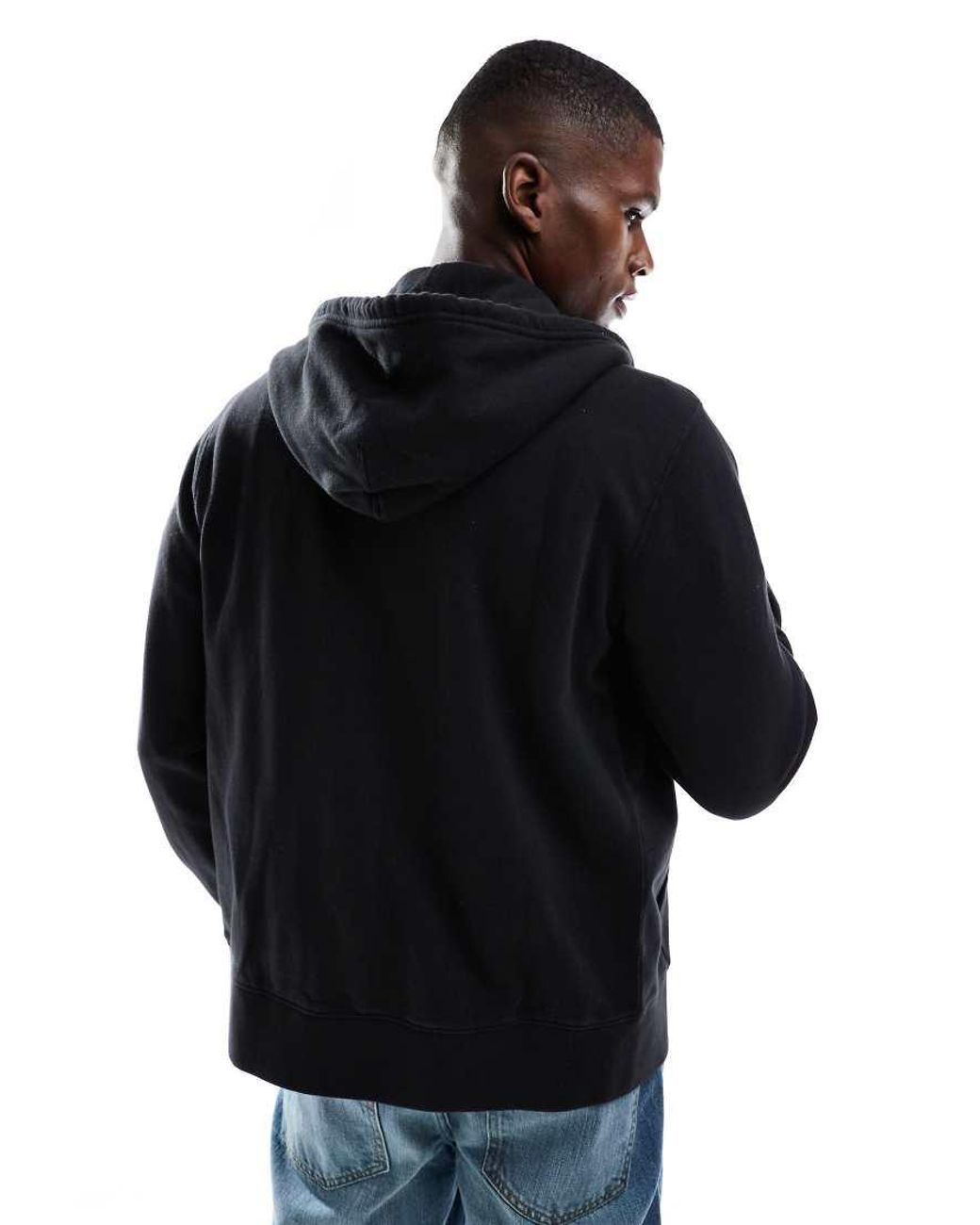 Levi's Blue Original Batwing Logo Zip Through Hoodie for men