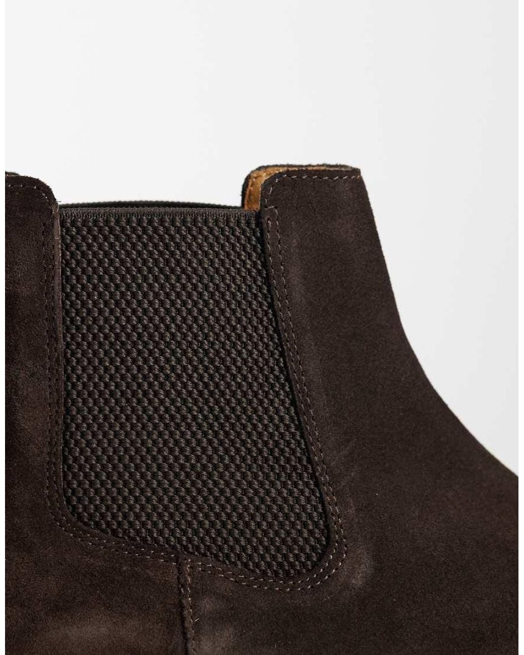 Mango Black 100% Suede Chelsea Boot for men
