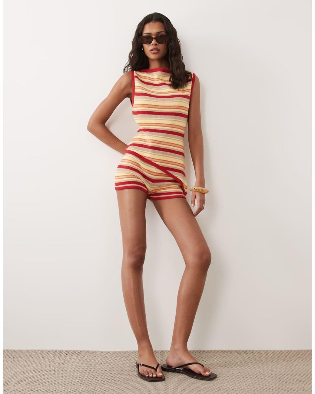 ASOS Multicolor Knitted Micro Short Co-ord