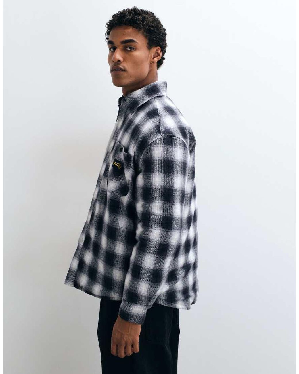 Stan Ray Blue Quilted Overshirt for men