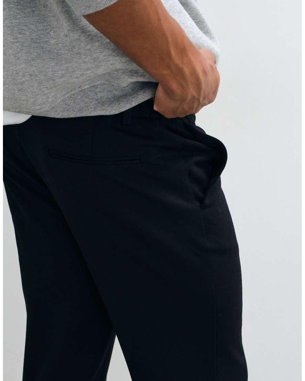 Jack & Jones Gray Slim Fit Smart Trousers for men