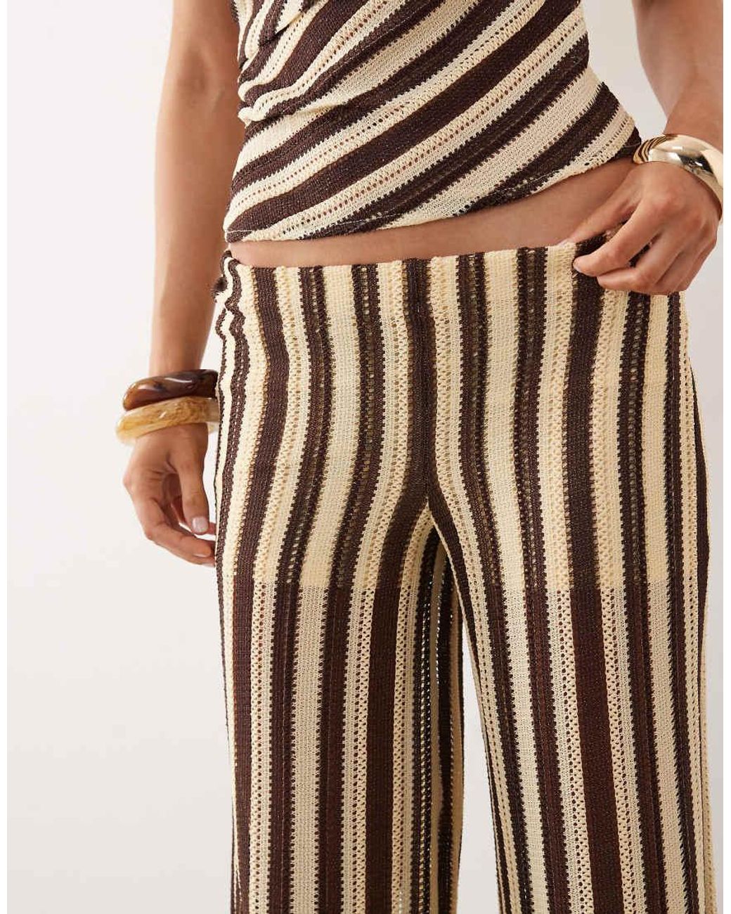 Mango Natural Falki Knitted Trouser Co-ord