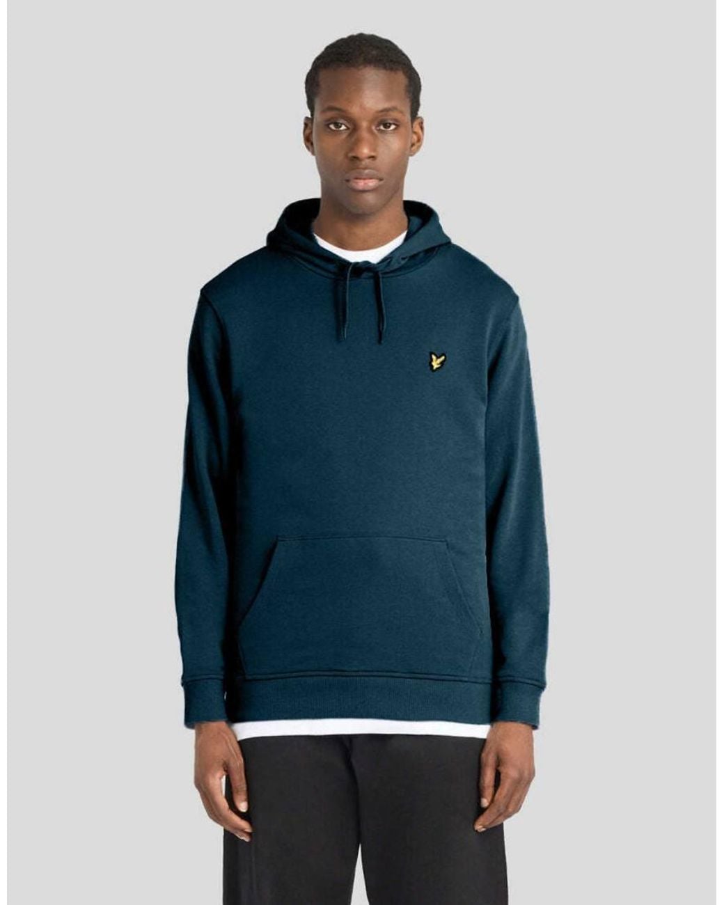 Lyle & Scott Blue Mid Layers Pullover Hoodie for men